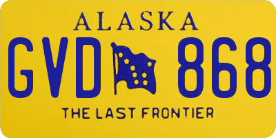 AK license plate GVD868