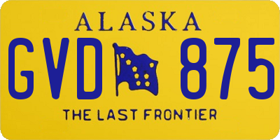 AK license plate GVD875