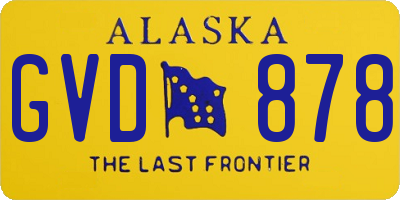 AK license plate GVD878