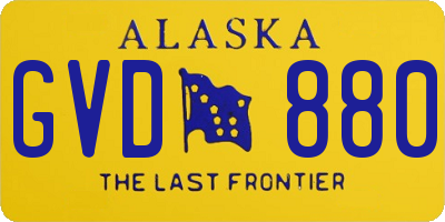 AK license plate GVD880