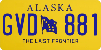 AK license plate GVD881