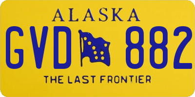 AK license plate GVD882