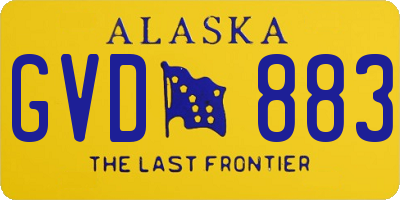 AK license plate GVD883