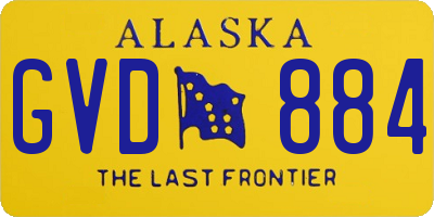 AK license plate GVD884