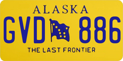 AK license plate GVD886