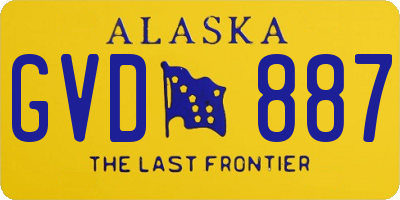 AK license plate GVD887