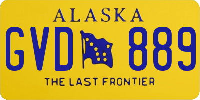 AK license plate GVD889