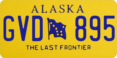 AK license plate GVD895