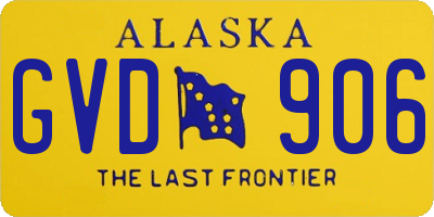 AK license plate GVD906