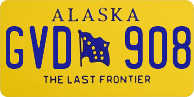 AK license plate GVD908