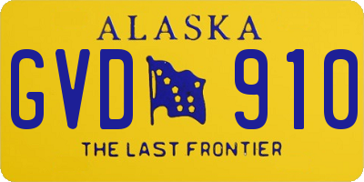 AK license plate GVD910