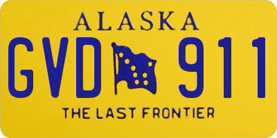 AK license plate GVD911