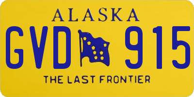 AK license plate GVD915