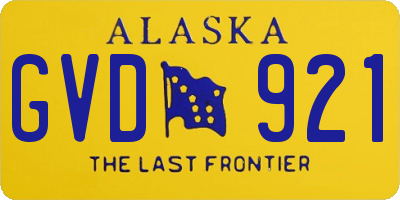 AK license plate GVD921