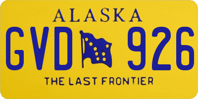 AK license plate GVD926