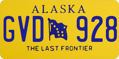 AK license plate GVD928