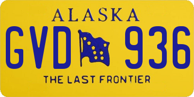 AK license plate GVD936