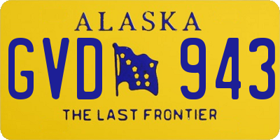 AK license plate GVD943