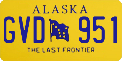 AK license plate GVD951