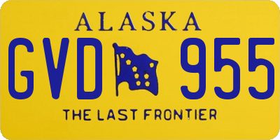 AK license plate GVD955