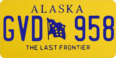 AK license plate GVD958