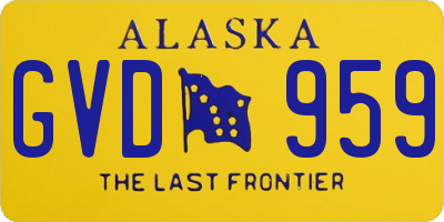 AK license plate GVD959