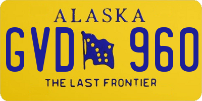 AK license plate GVD960