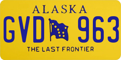 AK license plate GVD963