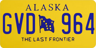 AK license plate GVD964