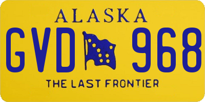 AK license plate GVD968