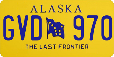 AK license plate GVD970