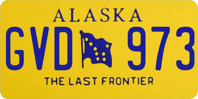 AK license plate GVD973