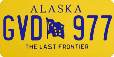 AK license plate GVD977