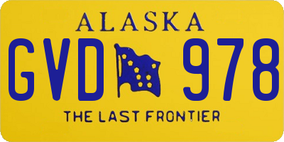 AK license plate GVD978