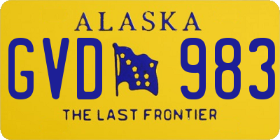 AK license plate GVD983