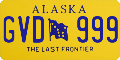 AK license plate GVD999