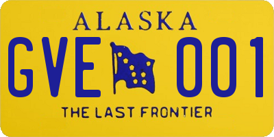 AK license plate GVE001