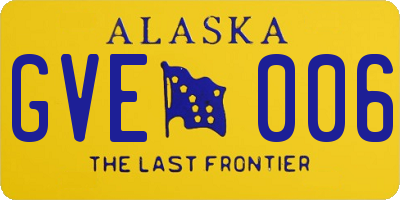 AK license plate GVE006