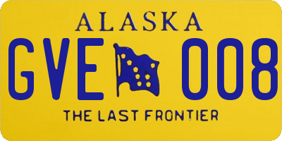 AK license plate GVE008