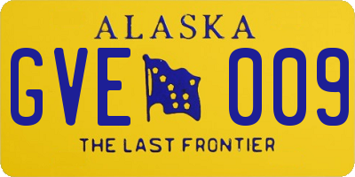 AK license plate GVE009