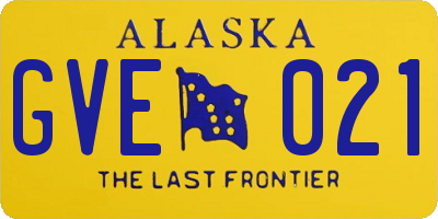 AK license plate GVE021