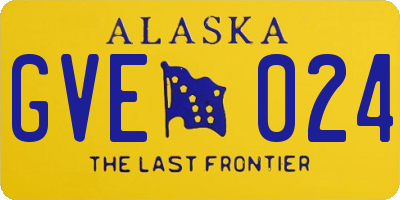 AK license plate GVE024