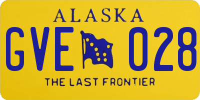 AK license plate GVE028