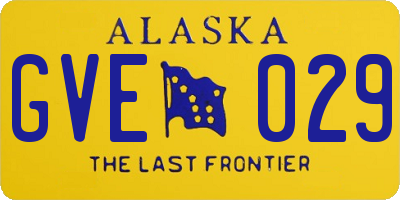 AK license plate GVE029