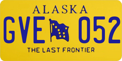 AK license plate GVE052