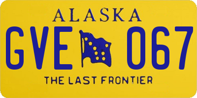 AK license plate GVE067