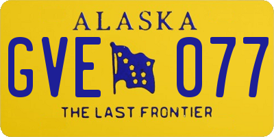 AK license plate GVE077