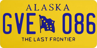 AK license plate GVE086