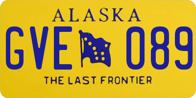 AK license plate GVE089