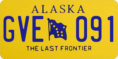 AK license plate GVE091